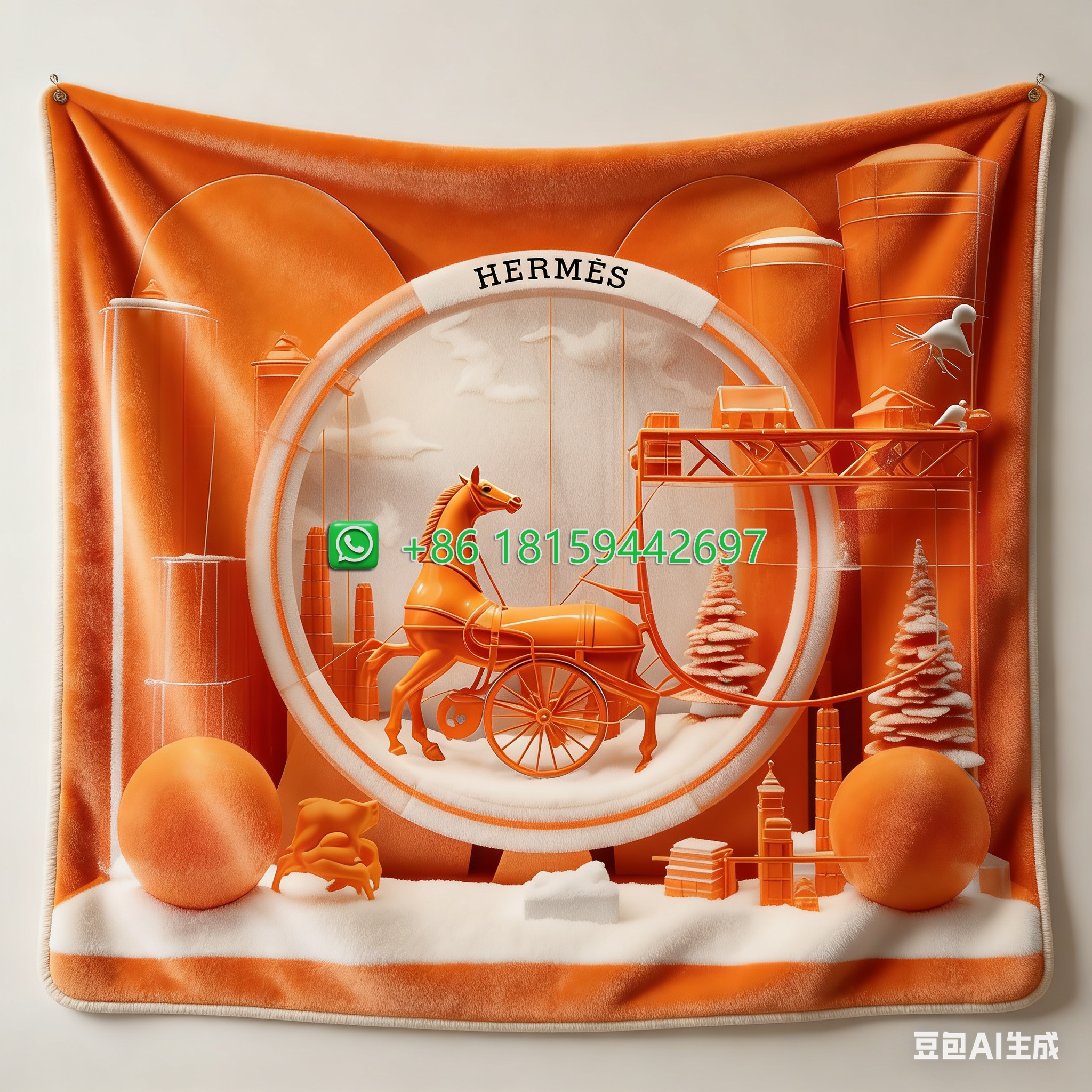 Hermes Throw Blankets
